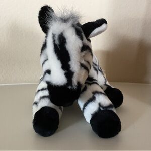 Plush Zebra Stuffed Animal Toy - Black and White